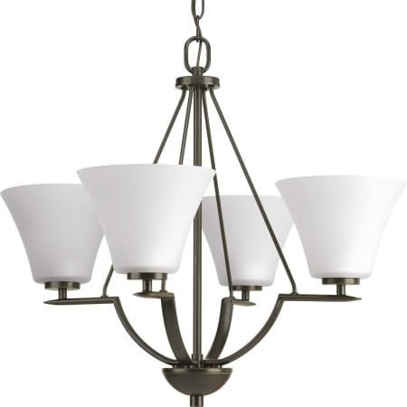 A large image of the Progress Lighting P4622 Antique Bronze with White Glass