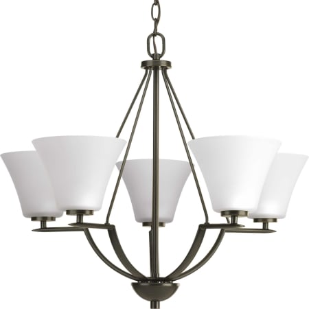 A large image of the Progress Lighting P4623 Antique Bronze with White Glass