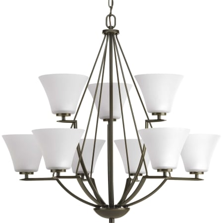 A large image of the Progress Lighting P4625 Antique Bronze with White Glass