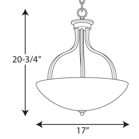 A large image of the Progress Lighting P500071 Line Drawing