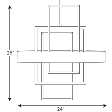 A large image of the Progress Lighting P500174 Line Drawing