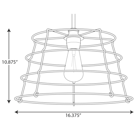 A large image of the Progress Lighting P500282 Linedrawing