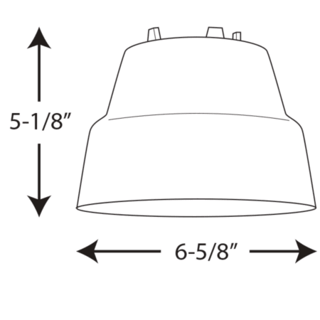 A large image of the Progress Lighting P5214 Line Drawing
