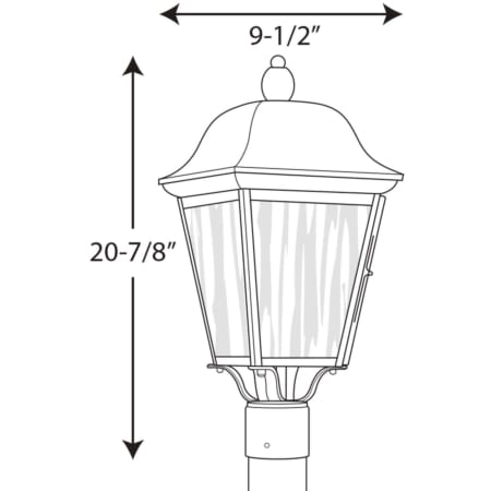 A large image of the Progress Lighting P540001 Line Drawing