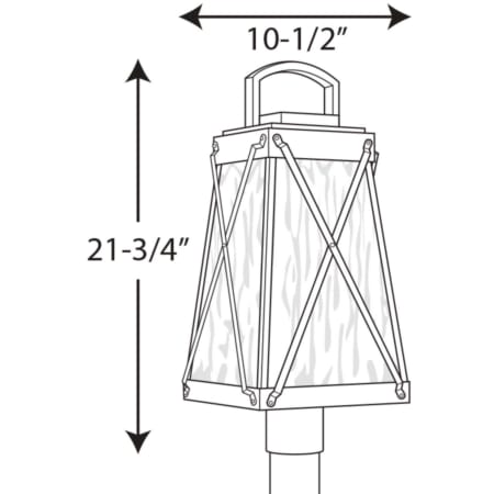A large image of the Progress Lighting P540009 Line Drawing