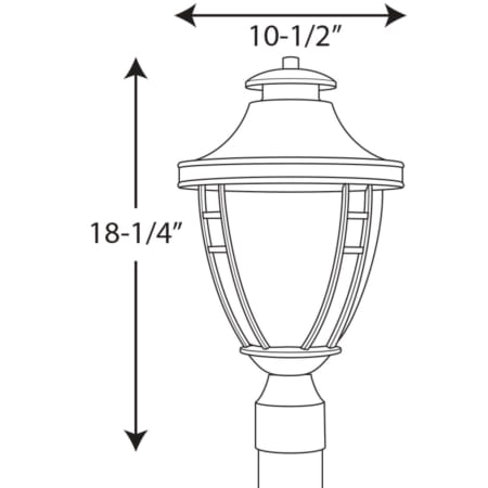 A large image of the Progress Lighting P5402 Line Drawing