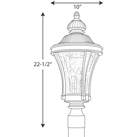 A large image of the Progress Lighting P5438 Line Drawing
