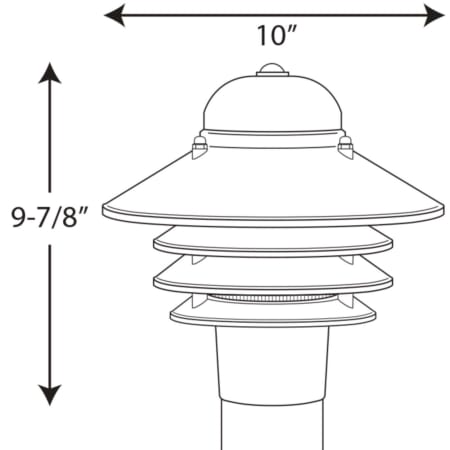 A large image of the Progress Lighting P5444 Line Drawing