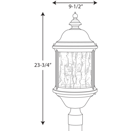 A large image of the Progress Lighting P5450 Line Drawing