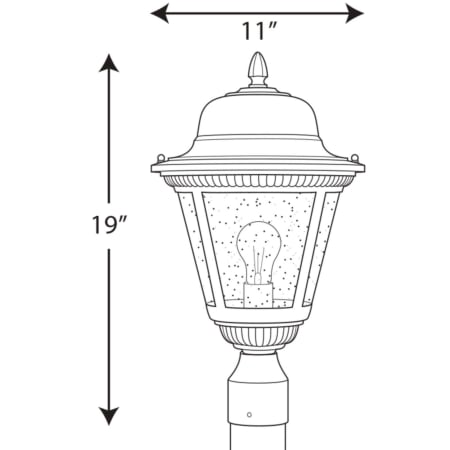 A large image of the Progress Lighting P5458 Line Drawing