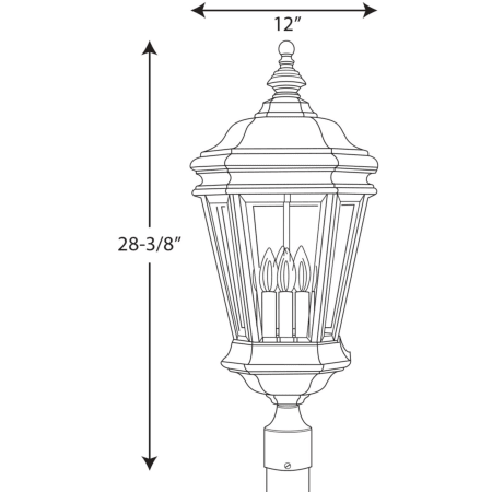 A large image of the Progress Lighting P5474 Line Drawing