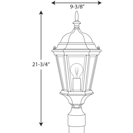 A large image of the Progress Lighting P5482 Line Drawing