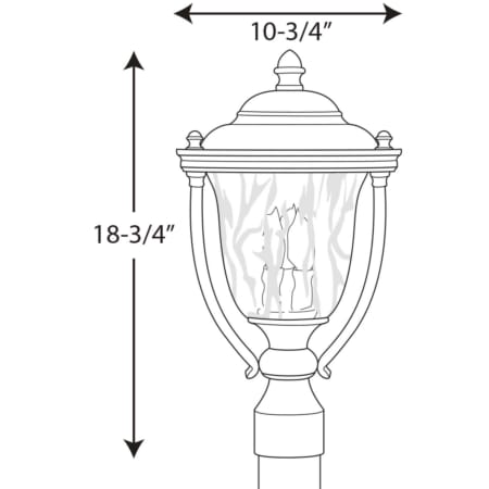 A large image of the Progress Lighting P5484 Line Drawing