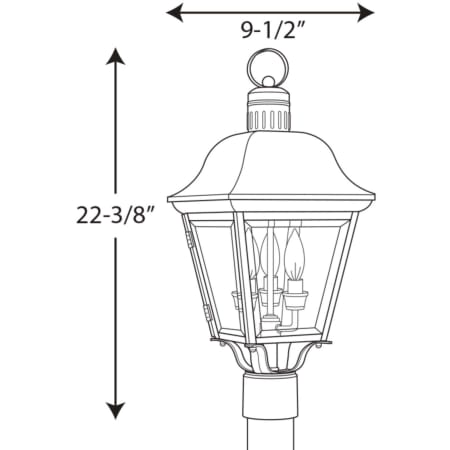 A large image of the Progress Lighting P5487 Line Drawing