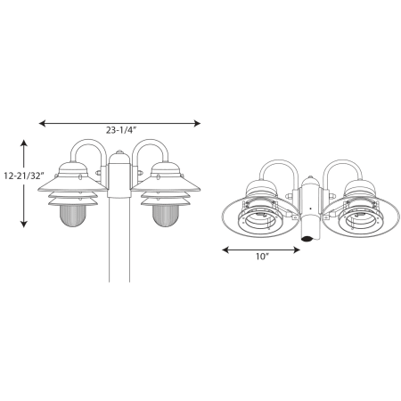 A large image of the Progress Lighting P5493 Line Drawing