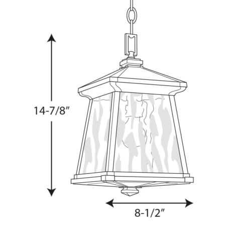 A large image of the Progress Lighting P5559 Line Drawing