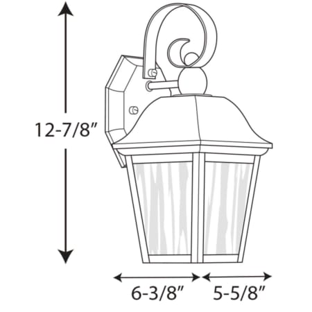 A large image of the Progress Lighting P560010 Line Drawing