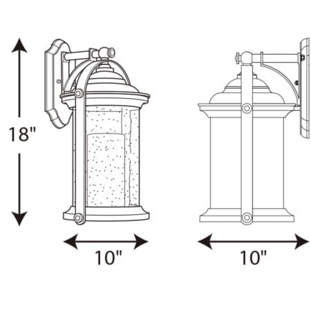 A large image of the Progress Lighting P560069-30 Line Drawing