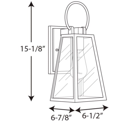 A large image of the Progress Lighting P560077 Line Drawing