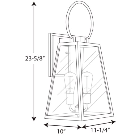 A large image of the Progress Lighting P560079 Line Drawing