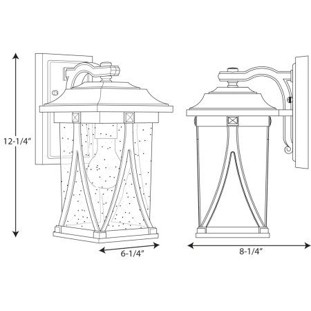 A large image of the Progress Lighting P560113 Line Drawing