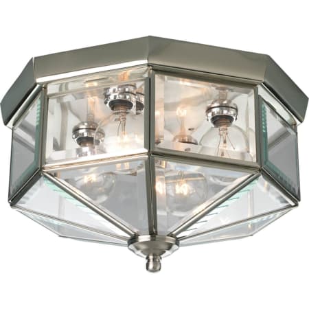 Progress Lighting P5789 09 Brushed Nickel 4 Light Flush Mount A Large Image Of The Progress Lighting P5789 Brushed Nickel