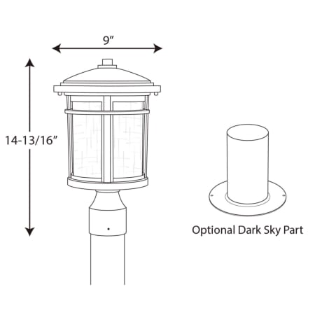 A large image of the Progress Lighting P6424 Line Drawing