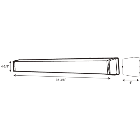 A large image of the Progress Lighting P7131EB Line Drawing