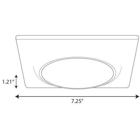 A large image of the Progress Lighting P8027-LED Line Drawing