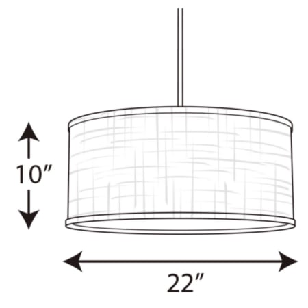 A large image of the Progress Lighting P8830 Line Drawing