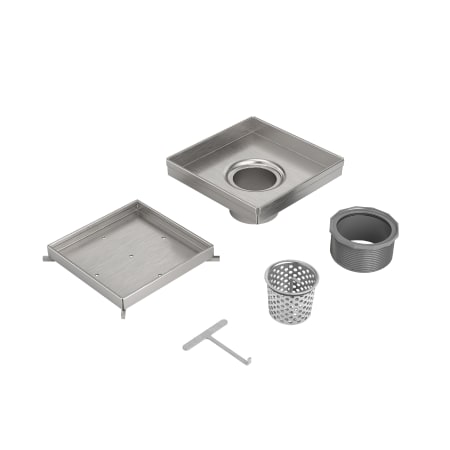 A large image of the QuickDrain SD05-TILEIN Brushed Stainless Steel