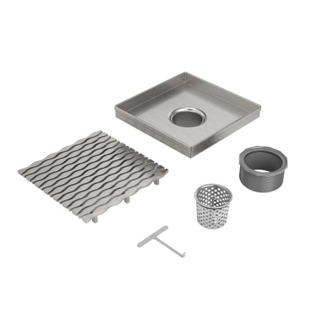 A large image of the QuickDrain SD06-STREAM Brushed Stainless Steel