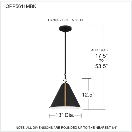 A large image of the Quoizel QPP5611 Alternate Image