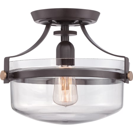 Quoizel UPPS1713WT Western Bronze Uptown Penn Station 1 Light Semi-Flush Ceiling Fixture ...
