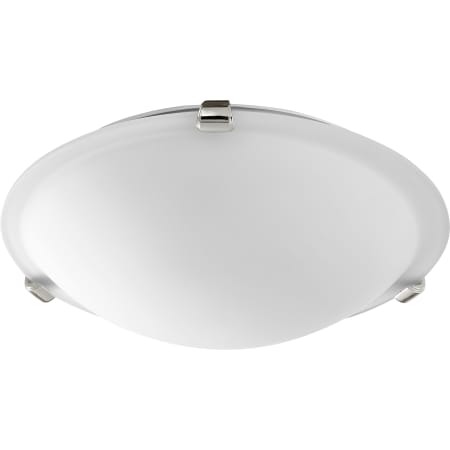 A large image of the Quorum International 3000-121 Polished Nickel / Satin Opal