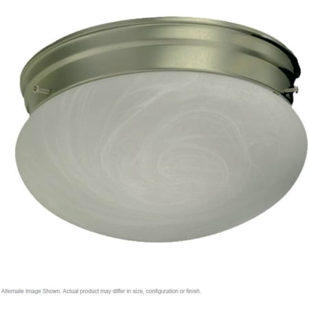 A large image of the Quorum International Q3021-6 Satin Nickel / Faux Alabaster