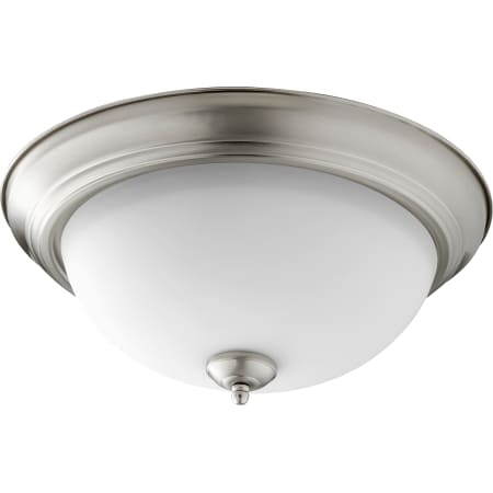 A large image of the Quorum International 3063-15 Satin Nickel / Satin Opal