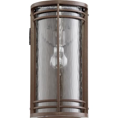 A large image of the Quorum International 7916 Oiled Bronze / Clear Hammered Glass