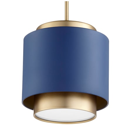 A large image of the Quorum International 8010 Aged Brass / Blue