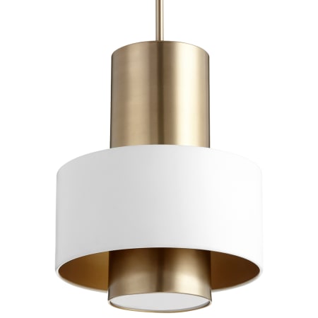 A large image of the Quorum International 8011 Studio White / Aged Brass