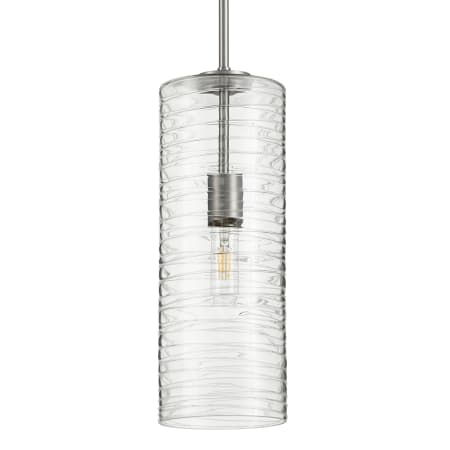 A large image of the Quorum International 8191 Satin Nickel / Textured Glass