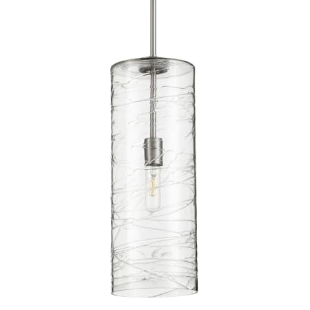 A large image of the Quorum International 8192 Satin Nickel / Textured Glass