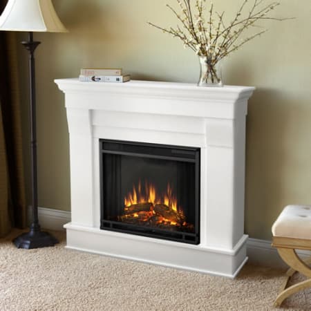 Real Flame 5910e W White Chateau Electric Fireplace Mantel
