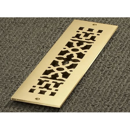 Reggio Registers 414 Bh Brass Scroll Series 12 X 2 1 4 Grille With Mounting Holes Ventingdirect Com