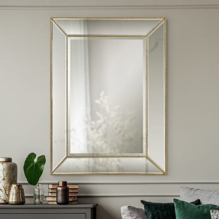 A large image of the Ren Wil MT2455-TRIPOLI-MIRROR-SM Gold Leaf
