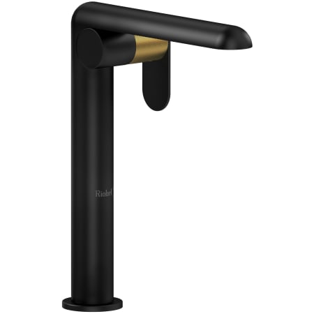 A large image of the Riobel CIL01KN Black / Brushed Gold