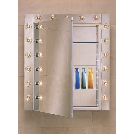 Vienna single door mirrored cabinet - white