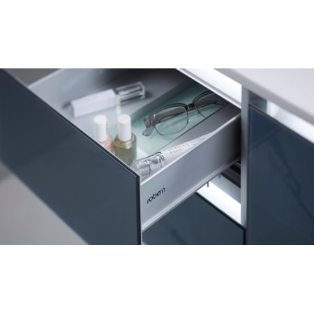 A large image of the Robern 24-00NB00001 Robern-24-00NB00001-Durable Glass and Aluminum Construction Drawer