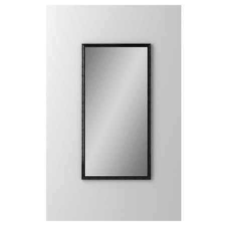 A large image of the Robern DC1630D4RMGLE Mirrored with Brushed Black Frame