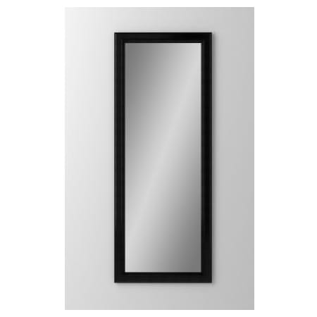 A large image of the Robern DC1640D4BMGRE Mirrored with Brushed Black Frame